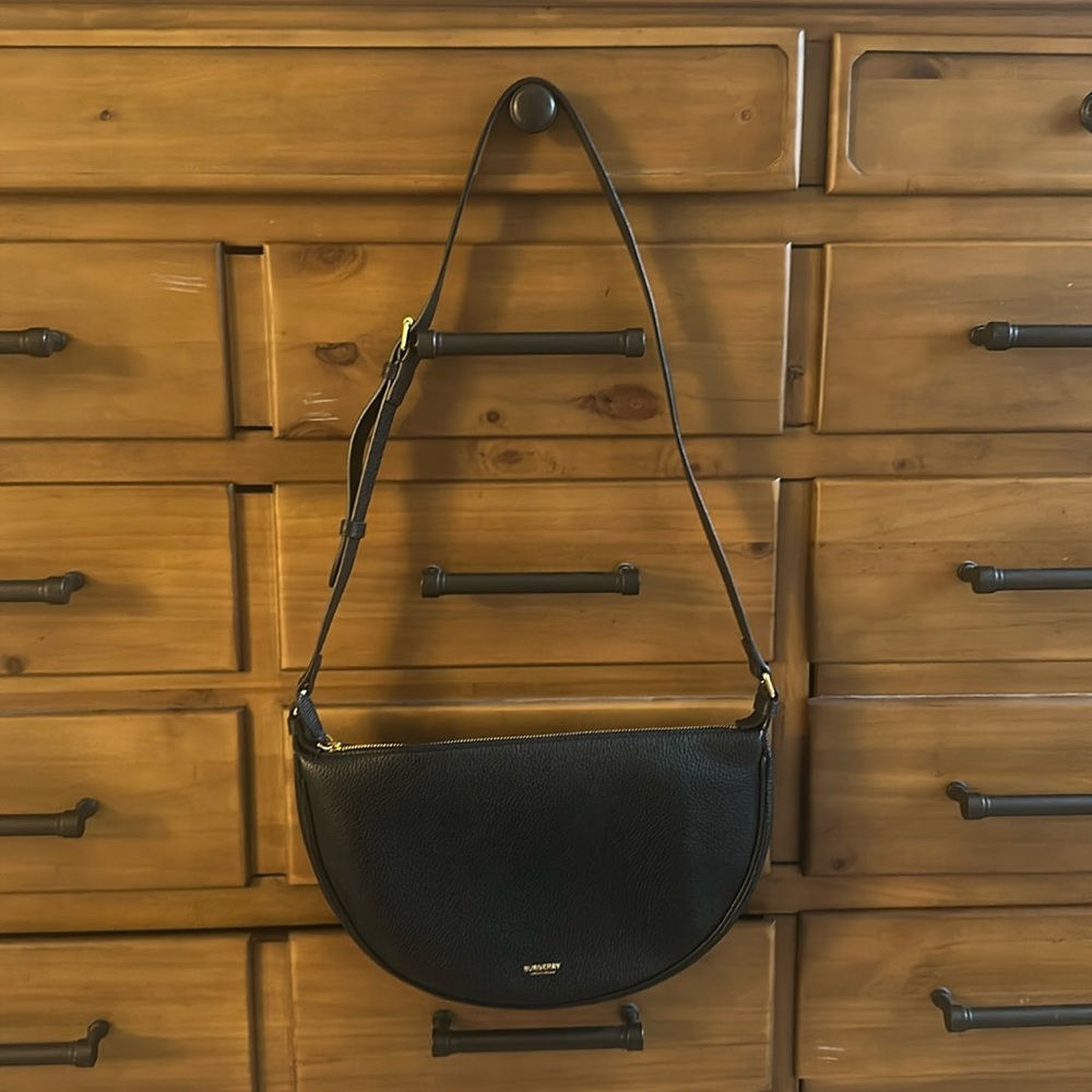 Burberry Black Leather Bag, used 1 time